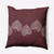 20" x 20" Red and White Leaf Print Outdoor Throw Pillow