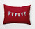 14" x 20" Red and White "Score" Rectangular Outdoor Throw Pillow