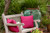 16" x 16" Pink Solid Square Outdoor Throw Pillow