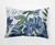 14" x 20" Blue and Green Iona Flower Rectangular Outdoor Throw Pillow