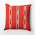 18" x 18" Orange and White Tom Foolery Striped Outdoor Throw Pillow
