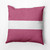 18" x 18" Pink and White Striped Outdoor Throw Pillow