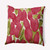 16" x 16" Red and Green Tulip Beauty Outdoor Throw Pillow