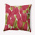 18" x 18" Red and Green Tulip Beauty Outdoor Throw Pillow