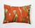 14" x 20" Orange and Green Tulip Beauty Outdoor Throw Pillow