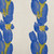 14" x 20" White and Blue Tulip Stripes Rectangular Outdoor Throw Pillow
