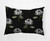 14" x 20" Black and White Floral Bunch Rectangular Outdoor Throw Pillow