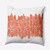 Flower Bell Outdoor Throw Pillow - 16" - Orange and White