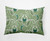 14" x 20" Green and White Rectangular Floral Outdoor Throw Pillow