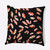 16" x 16" Black and Orange Wild Oak Leaves Outdoor Throw Pillow