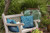 Zentangle Outdoor Throw Pillow - 20" - Blue and White