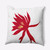 16" x 16" White and Red Hojaver Outdoor Throw Pillow