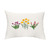 20" White and Purple Decorative Flower Trio Outdoor Pillow - Down Alternative Filler