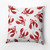 18" White and Red Lobster Design Outdoor Throw Pillow - Down Alternative Filler