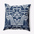 16" x 16" Blue and White Crown Outdoor Throw Pillow