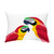 14" x 20" White and Red Macaw Rectangular Outdoor Throw Pillow