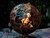 36" Brown Rustic Finish Extra Large Wildlife Outdoor Fire Sphere