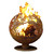 Brown Rustic Finish Large Garden Outdoor Fire Sphere 28”