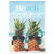 Blue and White Beach Happy Pineapples Outdoor Garden Flag 18" x 13"