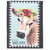 Blue and Black Floral Welcome Cow Outdoor Garden Flag 18" x 13"