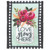 Black and Pink Love grows Here Flower Outdoor Garden Flag 18" x 13"