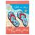Double Applique Flip Flops Embroidered Outdoor Garden Flag - 18" x 13"