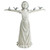 29.5" Gray Basking in God's Glory Little Girl Outdoor Garden Statue