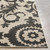 2.25' x 4.5' Beige and Black Floral Shed-Free Rectangular Area Throw Rug