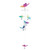 22" Pink and Blue Rainbow Butterfly Outdoor Wind Chimes