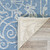 2' x 3.5' Sapphire Blue and Ivory Traditional Rectangular Outdoor Area Throw Rug