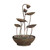 19.5" Aged Bronze Iron Lotus Leaf Fountain - Enhance Your Home Decor with Tranquility