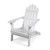 36" White Outdoor Patio Foldable Adirondack Chair