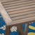 31.5" Gray Contemporary Square Outdoor Dining Table