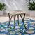 31.5" Gray Contemporary Square Outdoor Dining Table