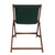39" Wooden and Green Fabric Outdoor Patio Garden Folding Glider Chair