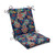 36.5" Red and Blue Paisley Outdoor Patio UV Resistant Squared Corners Chair Cushion