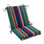 Striped Caribbean-Style Outdoor Patio Chair Cushion - 36.5" - Blue and Green