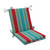 Striped Outdoor Patio Squared Chair Cushion - 36.5" - Red and Blue