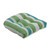 19" White and Green Vertical Striped Wicker Seat Cushion