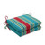 Set of 2 Striped Outdoor Patio Squared Seat Cushion - 18.5" - Red and Blue