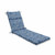 72.5" Blue and White Tucker Resist Pattern Outdoor Chaise Lounge Cushion