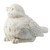 13.5" Cream White Distressed Classic Vintage Style Small Bird Figurine