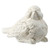 13.5" Cream White Distressed Classic Vintage Style Small Bird Figurine