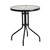 28" Black and Clear Round Tempered Glass Outdoor Furniture Patio Table