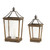 Contemporary Lantern Tabletop Decors - Set of 2 Brown and Clear, 30.5" - Bring Brightness to Your Home!