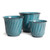 Set of 3 Blue Decorative Leilani Pots, 14"