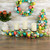 32" Colorful Easter Egg Pillar Candle Holder Centerpiece