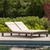 74.5" Beige and Brown Outdoor Patio Double Chaise Lounge with Cushions