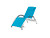 67" Blue Foldable and Adjustable Aluminum Outdoor Lounge Chair