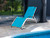 67" Blue Foldable and Adjustable Aluminum Outdoor Lounge Chair